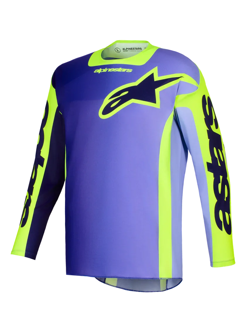 Camisa Alpinestars Racer Portl 26 Roxo/Amarelo Flúor - Spinelli
